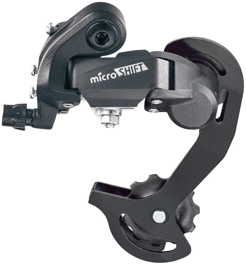 microSHIFT M21 Rear Derailleur - 6,7 Speed, Short Cage, Black 