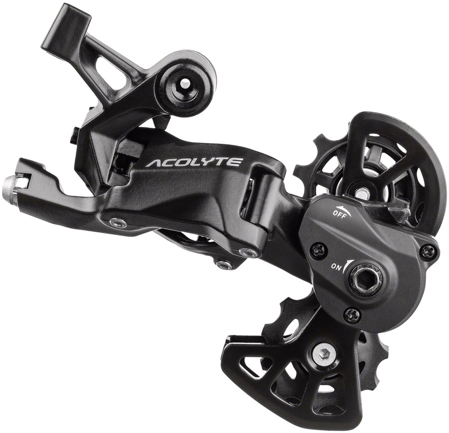 microSHIFT Acolyte Super Short Rear Derailleur - 8 Speed, Super Short Cage, Black, With SpringLock 