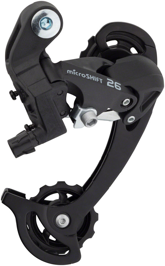 microSHIFT M26 Rear Derailleur - 7,8 Speed, Long Cage, Black