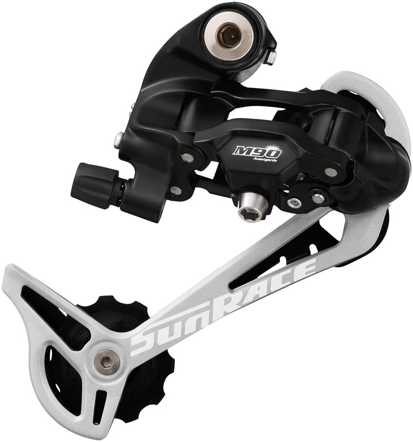 SunRace M97 Rear Derailleur - 9-Speed, Long Cage, Black 