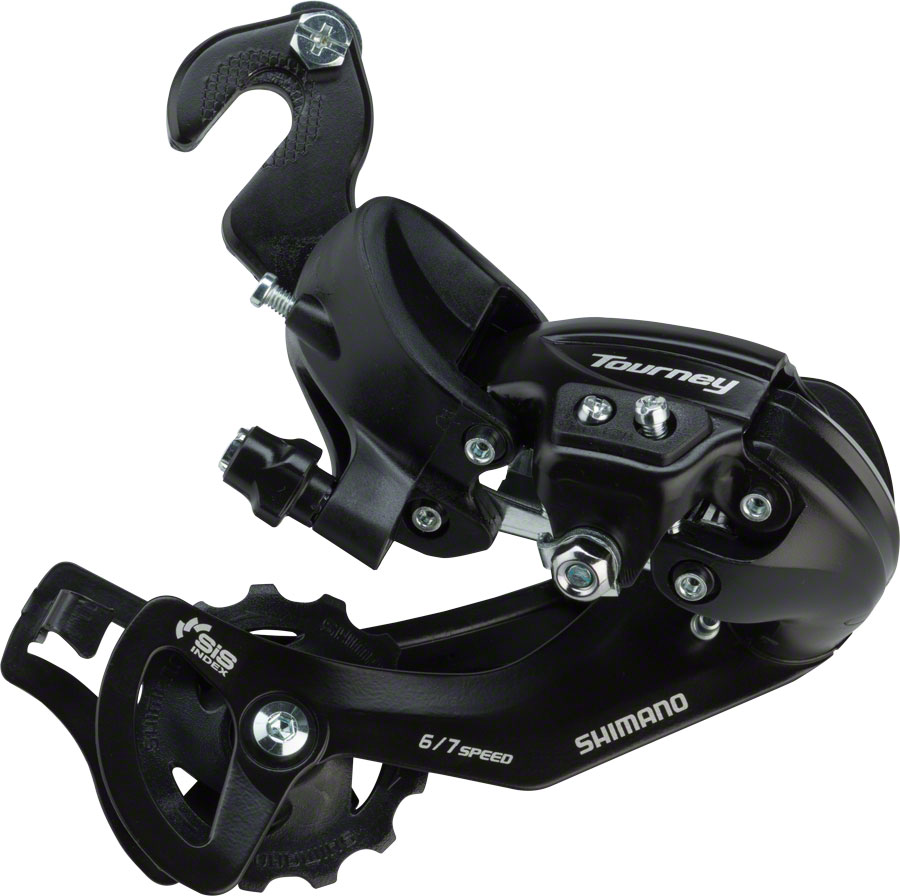 Shimano Tourney RD-TY300-SGS Rear Derailleur - 6,7 Speed, Long Cage, Black, BMX/Track Frame Hanger






