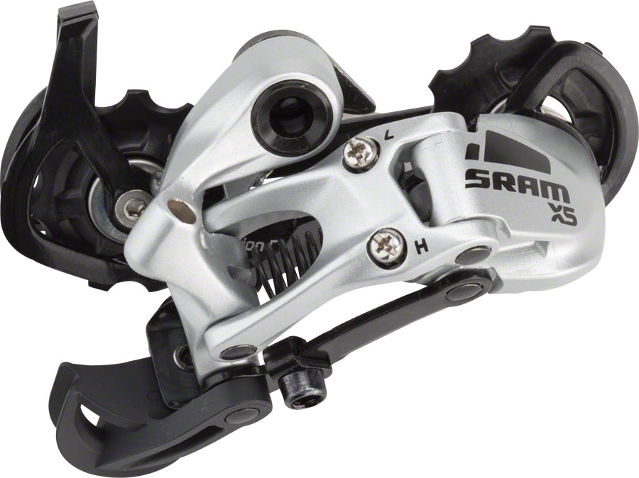 SRAM X5 Rear Derailleur - 9 Speed, Medium Cage, Silver 