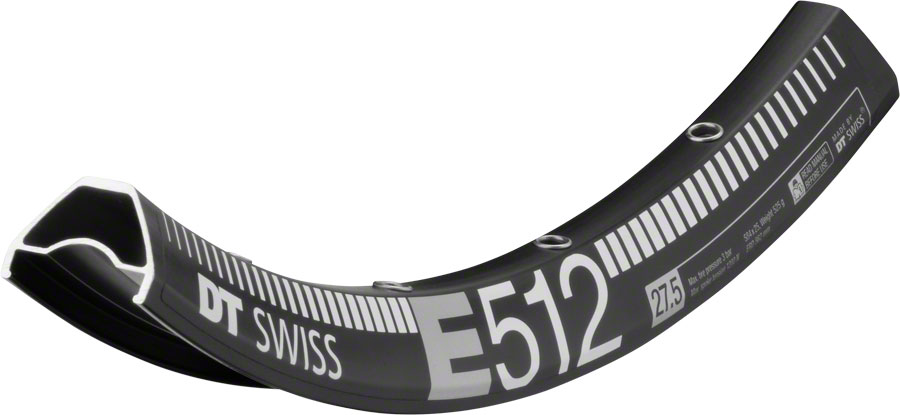 DT Swiss E 512 Rim - 27.5", Disc, Black, 28H 