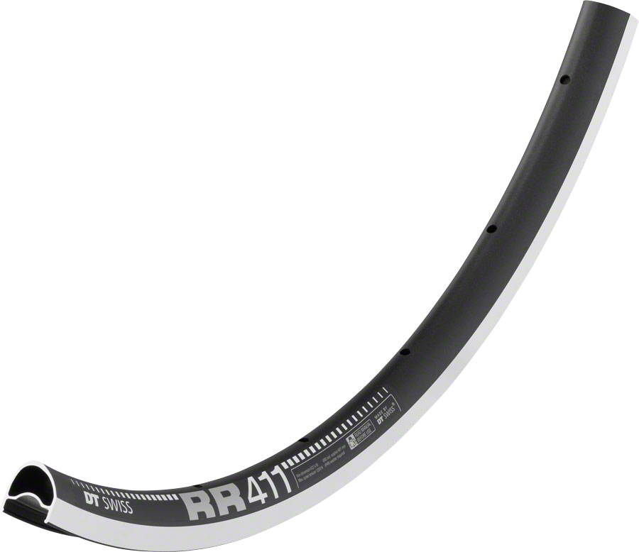 DT Swiss RR 411 Rim - 700, Rim, Black, 24H, Asymmetric 