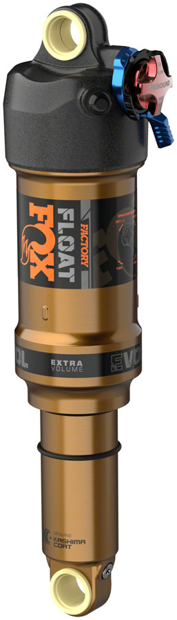 FOX Float Factory Rear Shock - Metric, 210 x 50 mm, EVOL LV, 2-Position Adj, 0.4 Spacer, Black/Kashima Coat 