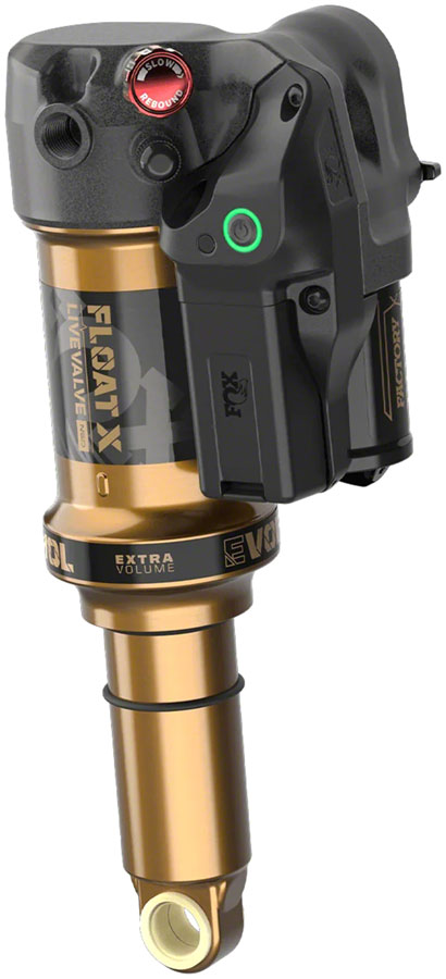 FOX FLOAT X Live Valve Neo Factory Rear Shock - Trunnion Metric, 205 x 60 mm, 0.2 Spacer, Live Valve, EVOL LV, Kashima Coat