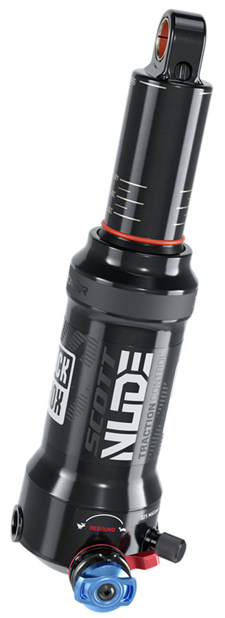 RockShox Deluxe Nude RLC3 Rear Shock - 205 x 65mm, DebonAir, 2 Tokens, #0 Sealhead, Medium Reb/Comp, 430lb L/O Force, Trunnion / Std, B1 