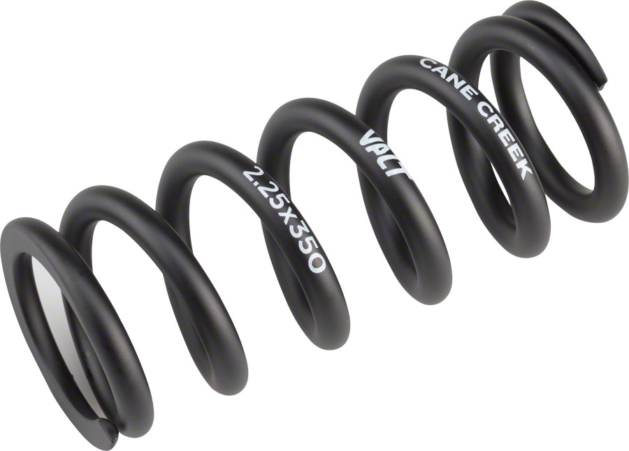 Cane Creek VALT Lightweight Steel Spring for Coil Shock, 2.25"/57mm x 350lbs, Black