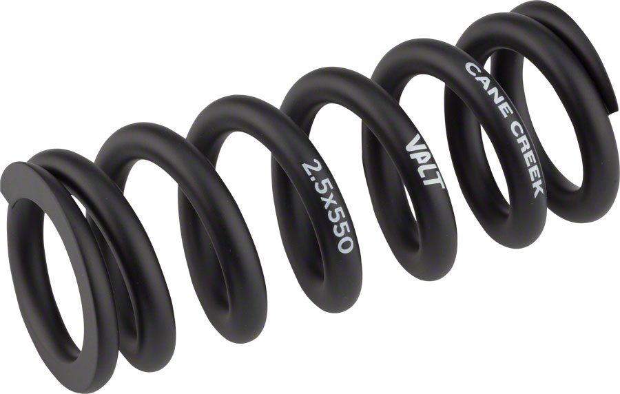 Cane Creek VALT Lightweight Steel Spring for Coil Shock, 2.50"/63mm x 550lbs, Black 






