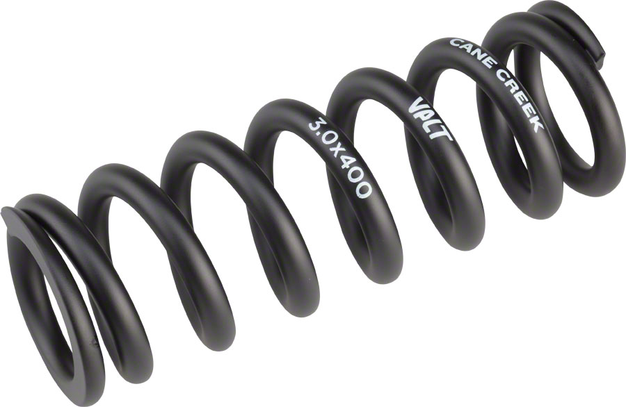 Cane Creek VALT Lightweight Steel Spring for Coil Shock, 3.00"/76mm x 400lbs, Black






