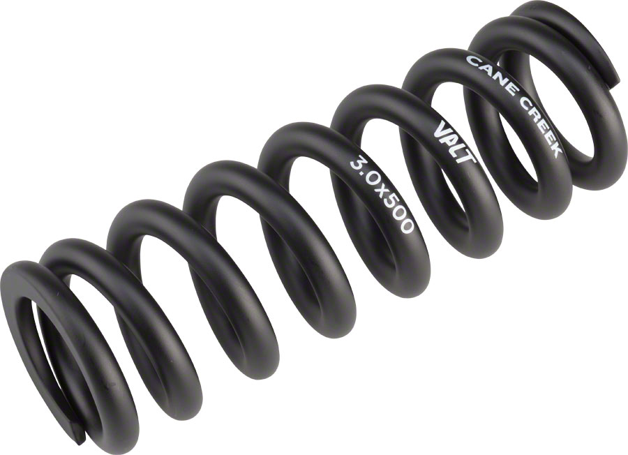 Cane Creek VALT Lightweight Steel Spring for Coil Shock, 3.00"/76mm x 500lbs, Black






