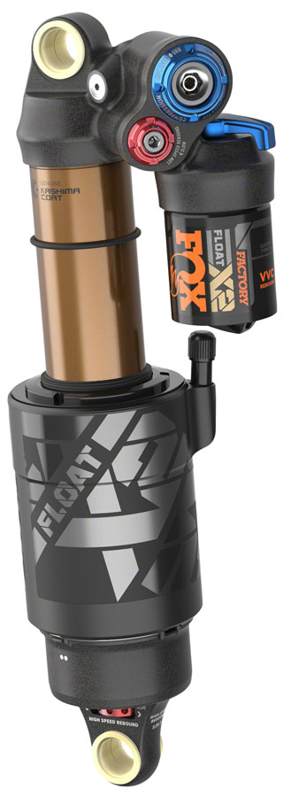 FOX FLOAT X2 Factory Rear Shock - Metric, 230 x 57.5 mm, 2-Position Lever, Kashima Coat 