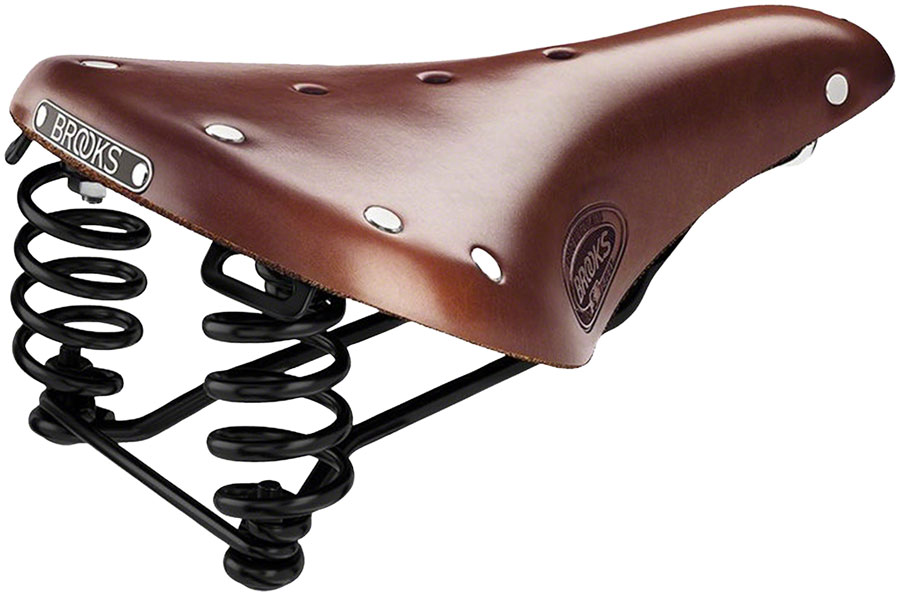 Brooks Flyer Saddle - Steel, Antique Brown, Short