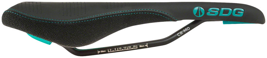 SDG Radar Saddle - Chromoly, Black/Turquoise 