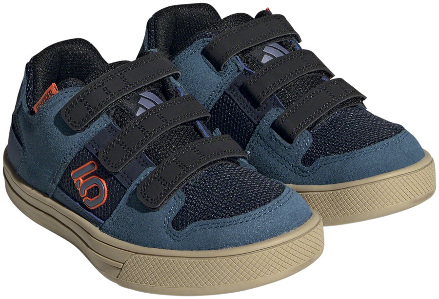 Five Ten Freerider Kid's VCS Flat Shoes - Youth, Legend Ink/Wonder Steel/Impact Orange, 10.5K