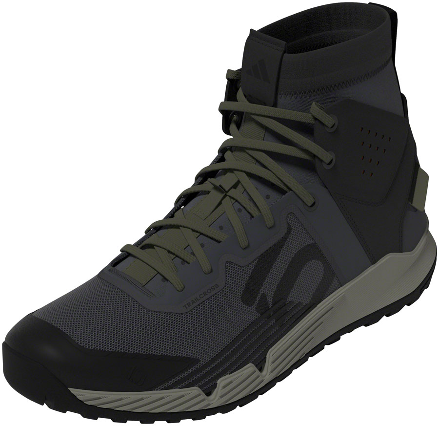 Five Ten Trailcross Mid Pro Flat Shoes - Men's, Gray Six/Core Black/Olive Strata, 10.5
