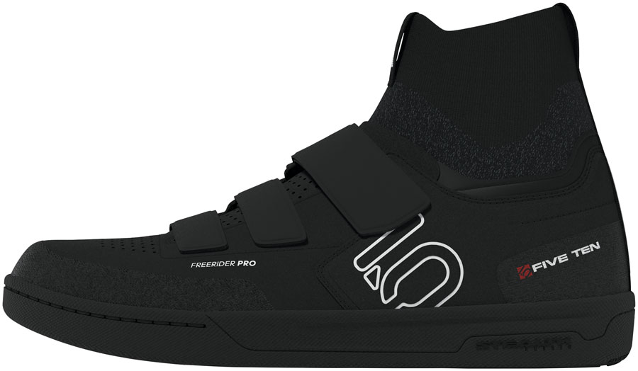 Five Ten Freerider Pro Mid Flat Shoes - Men's, Black / Footwear White / Carbon, 10.5
