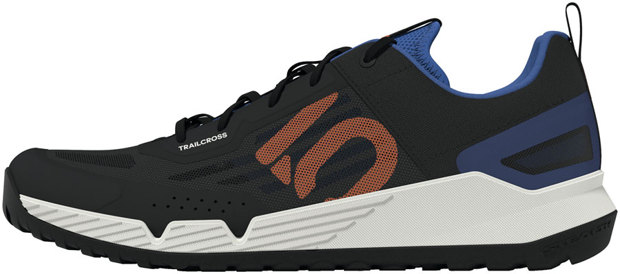 Five Ten Trailcross LT Flat Shoes - Men's, Core Black/Pure Orange/Ray Blue, 10.5