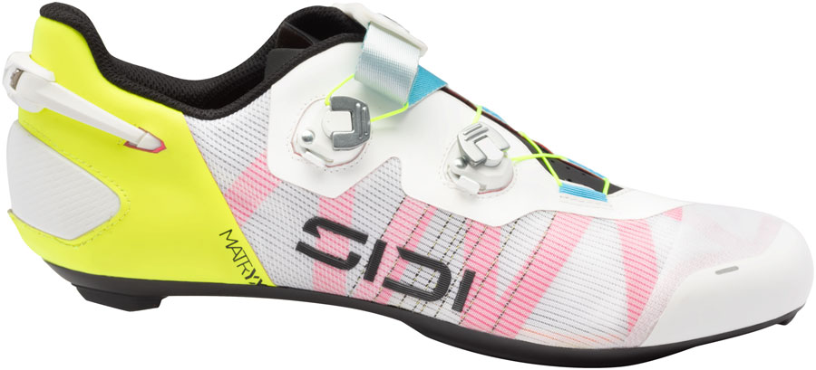 SIDI Wire 3 Road Shoes - Mens, White/Yellow Fluo, 40