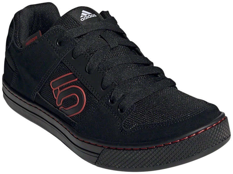 Five Ten Freerider Flat Shoes - Men's, Core Black / Core Black / Red, 12 