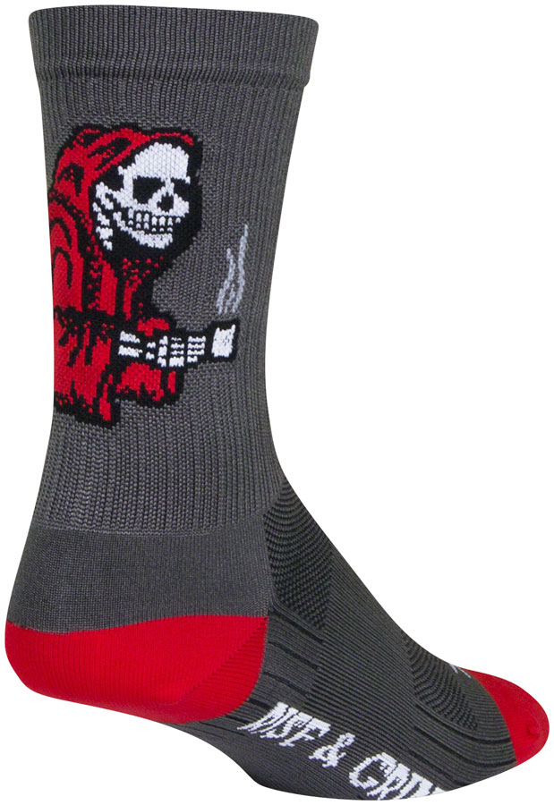 SockGuy SGX Rise and Grind Socks - 6", Gray, Small/Medium