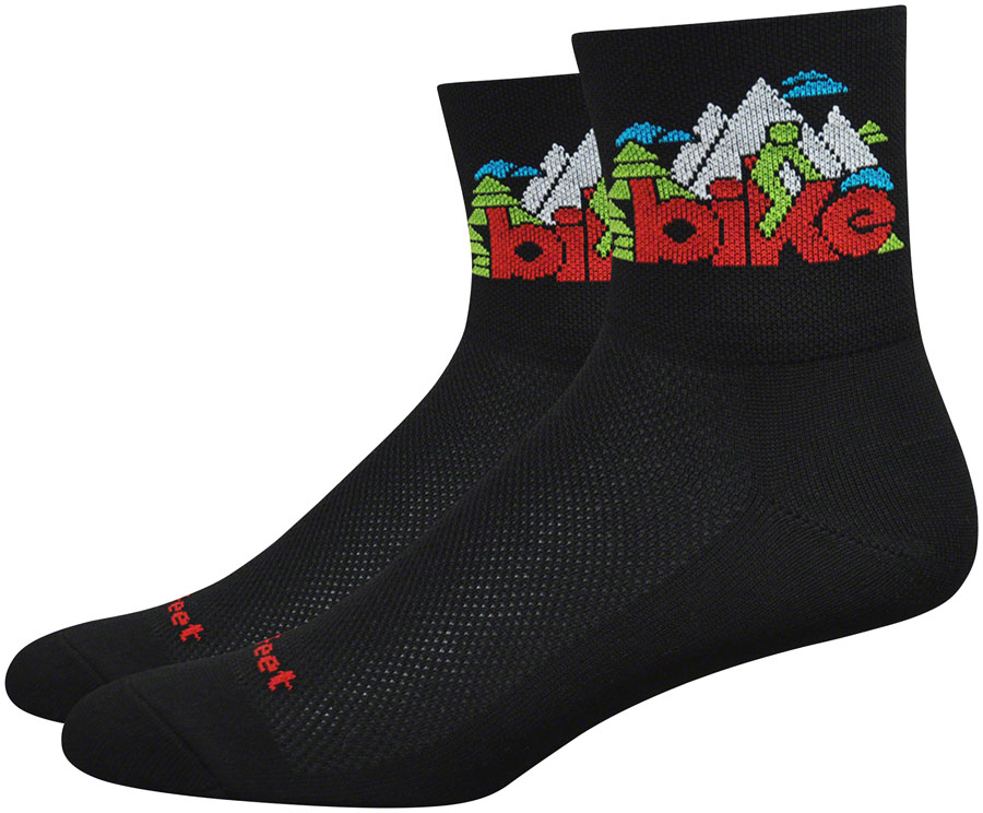 Download DeFeet Aireator Bike Love Socks - 3 inch, Black, Large ...