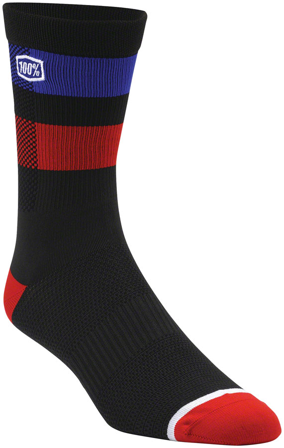 100% Flow Performance MTB Socks - Black, Small/Medium






