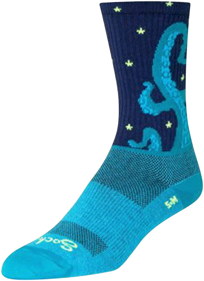 SockGuy Crew Kraken Socks - 6", Blue, Large/X-Large