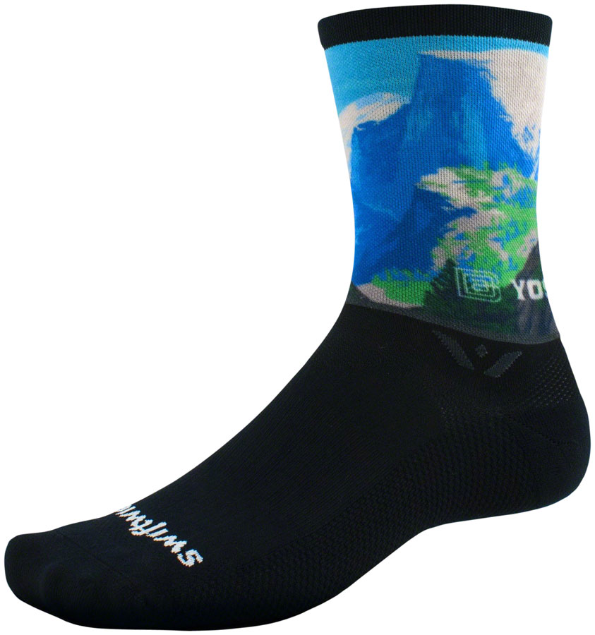 Swiftwick Vision Impression National Park Crew Socks - 6", Half Dome, XL