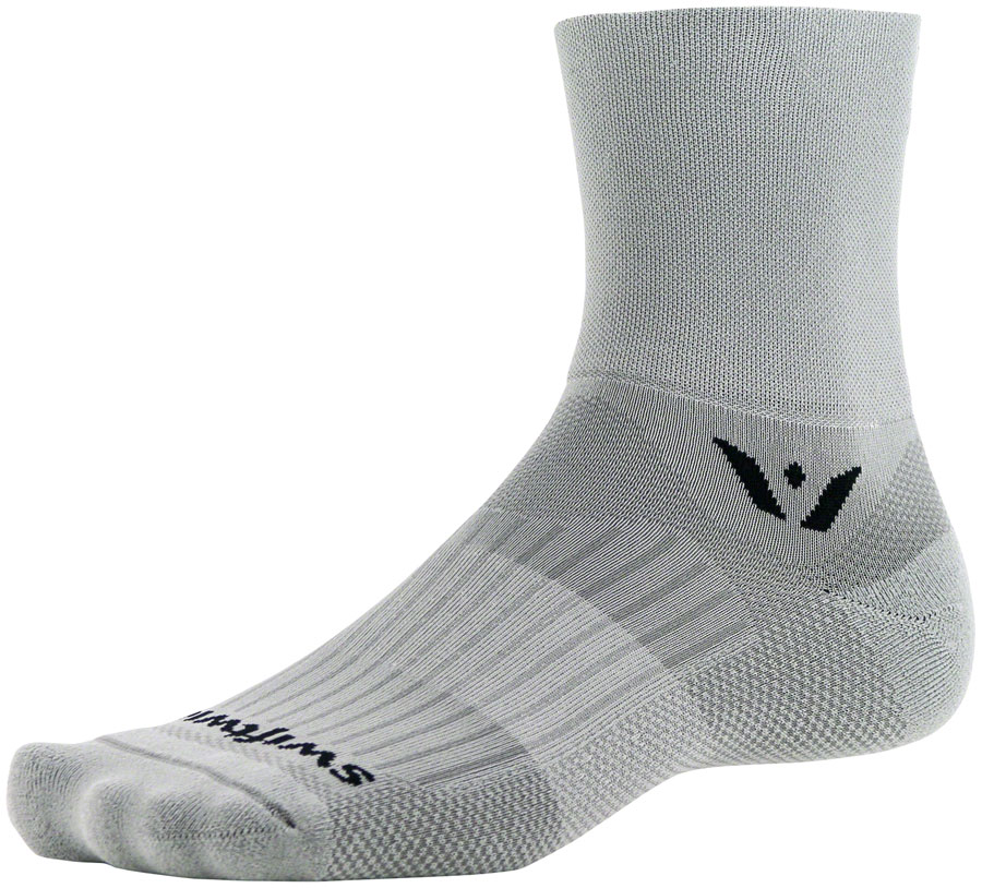 Swiftwick Aspire Four Socks - 4", Pewter, Small 