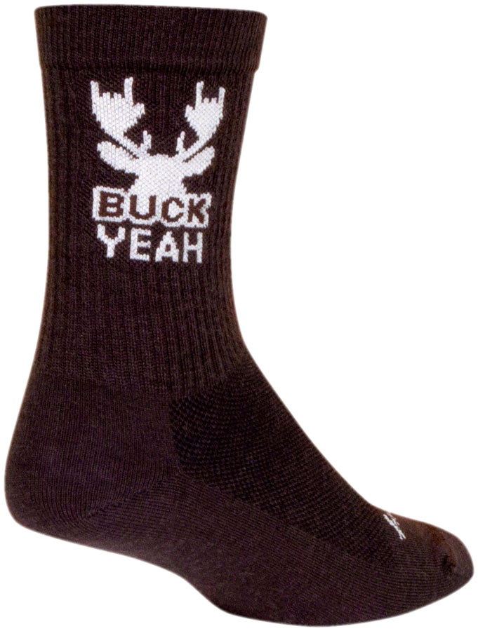SockGuy Buck Yeah Wool Socks - 6", Small/Medium
