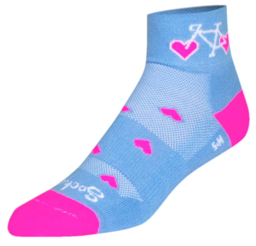 SockGuy Classic Wheel Luv Socks - 2", Blue, Small/Medium