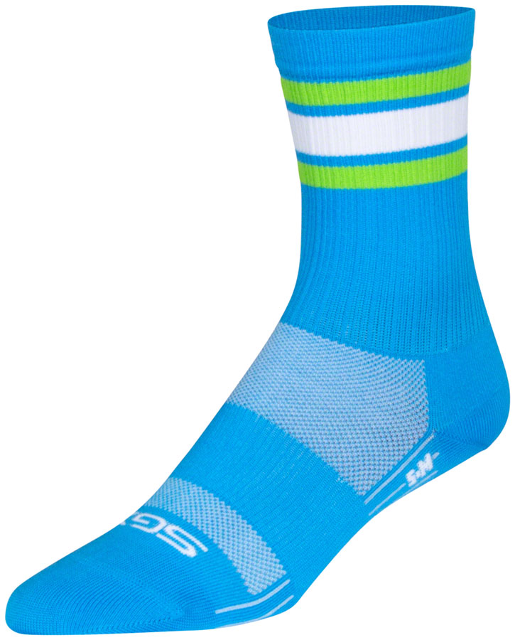 SockGuy SGX Throwback Socks - 6", Blue, Small/Medium
