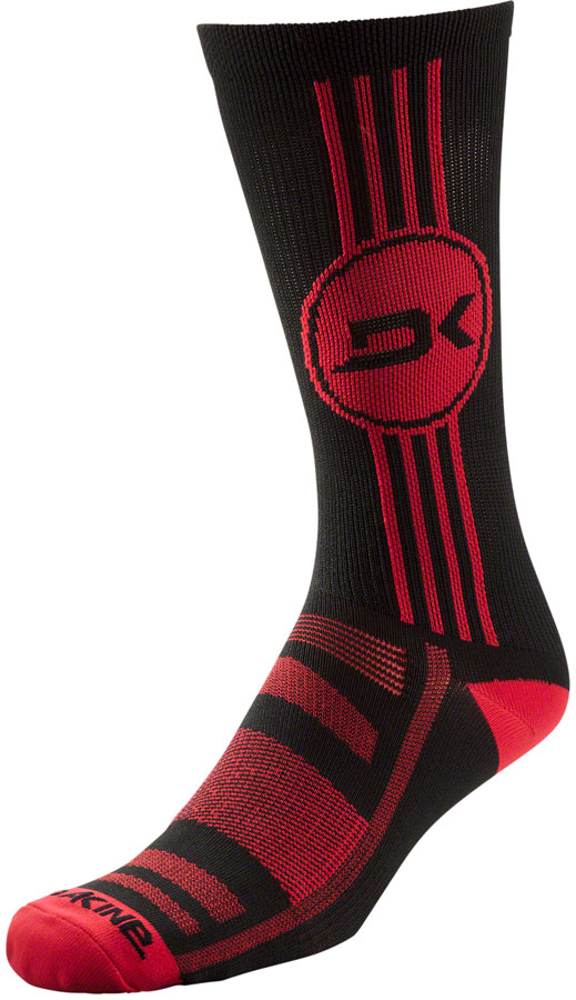 Dakine Singletrack Crew Socks - Black/Red, Small/Medium 