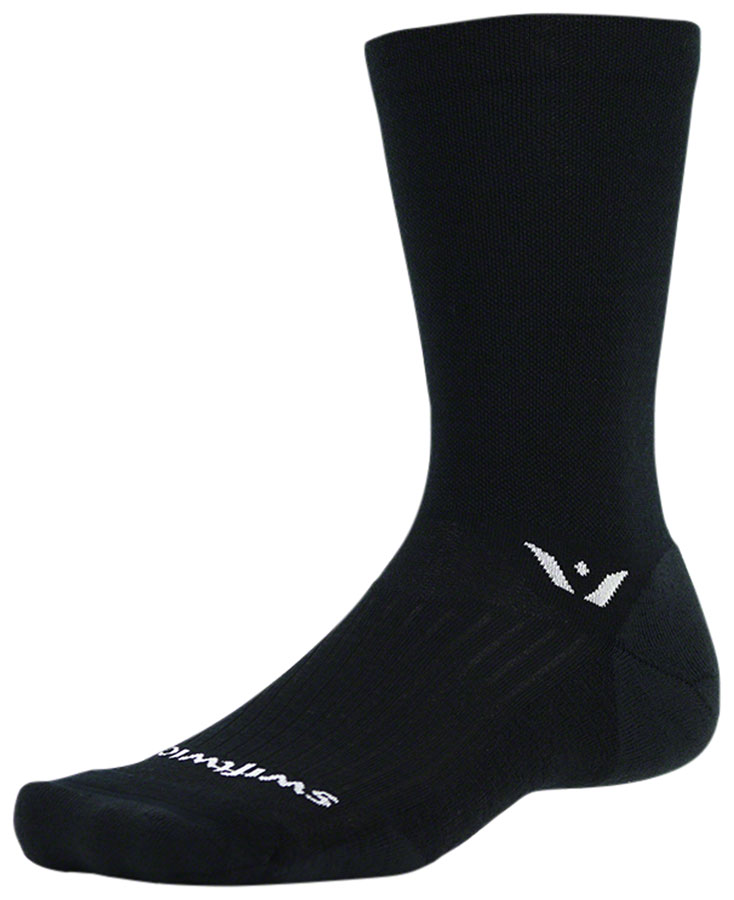 Swiftwick Pursuit Crew Socks - 7", Black, X-Large