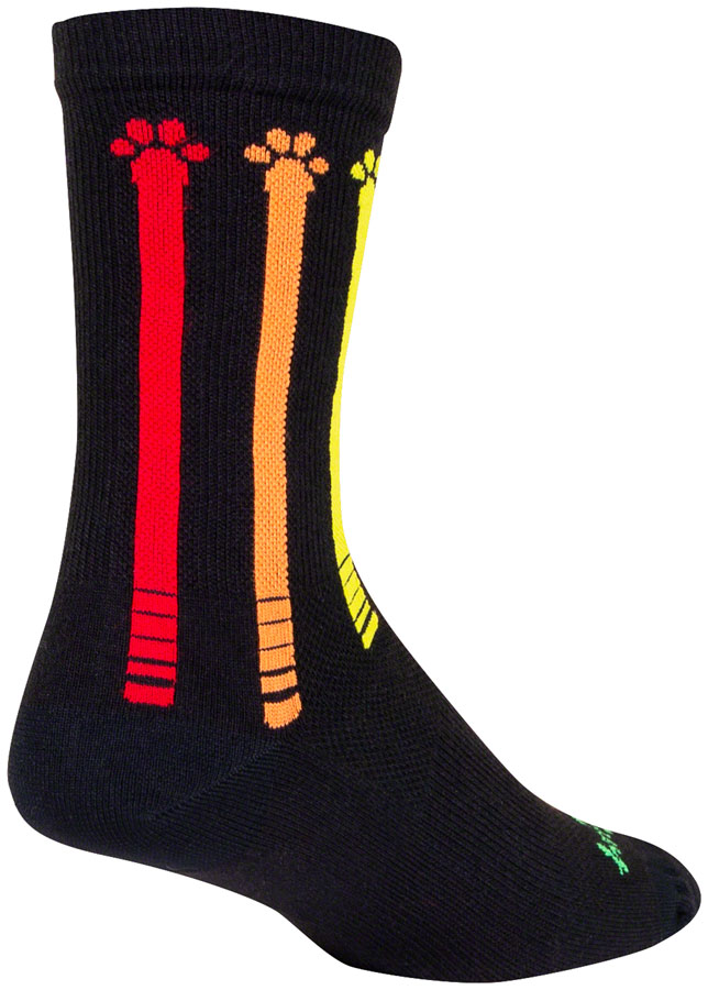 SockGuy Pawsitive Crew Socks - 6", Small/Medium