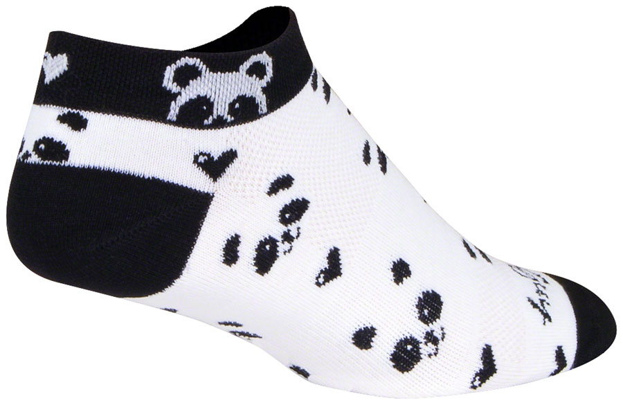 SockGuy Classic Low Panda Socks - 1", Women's, Small/Medium
