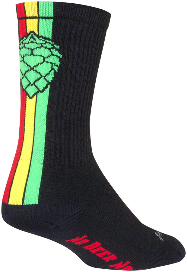 SockGuy Crew Hoppyness Socks - 6", Black, Small/Medium