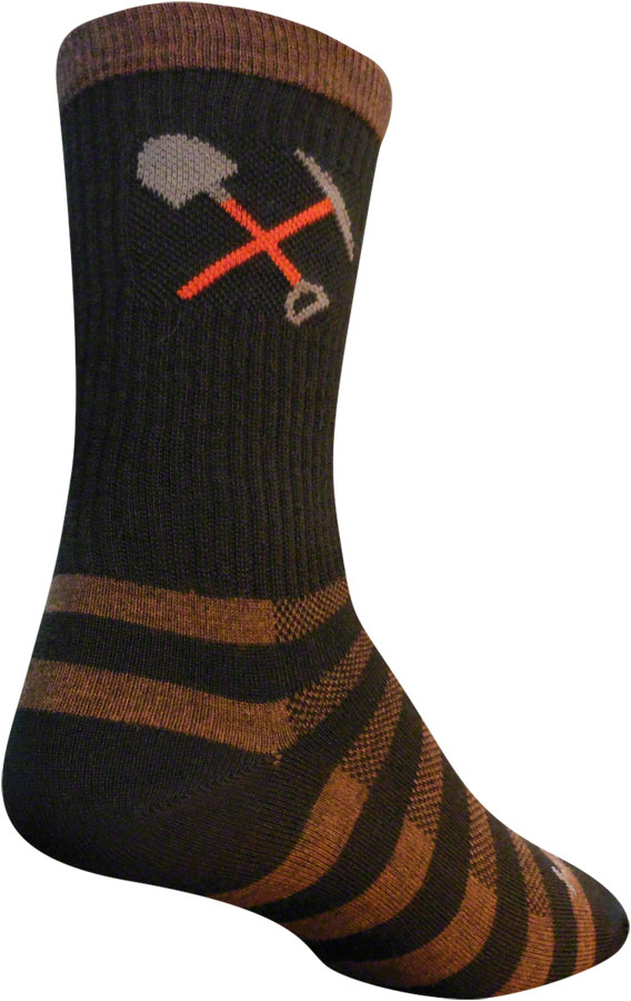 SockGuy Trail Maintenance Wool Socks - 6", Black, Large/X-Large