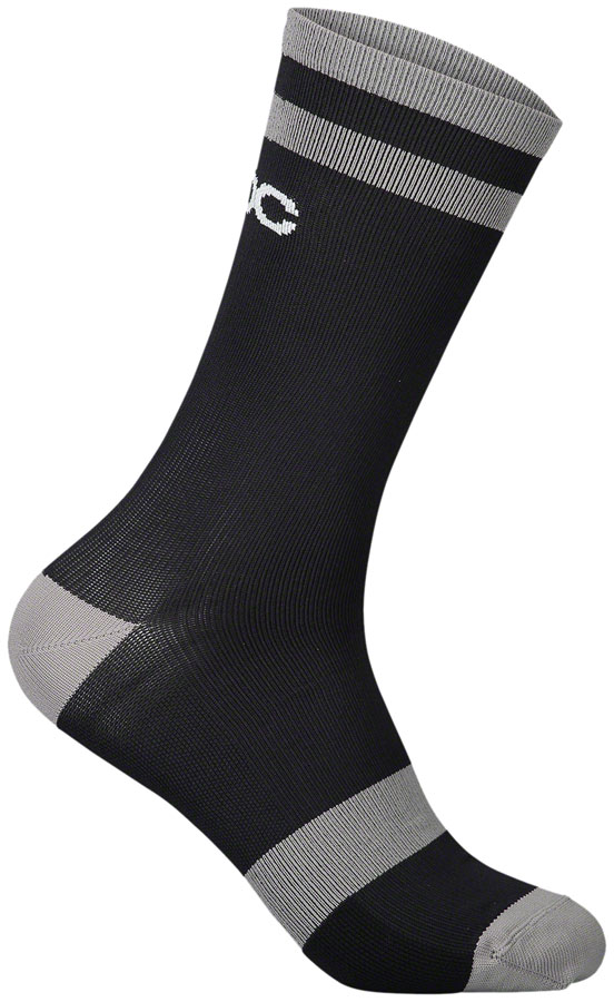 POC Lure MTB Socks - Black/Gray, Small 