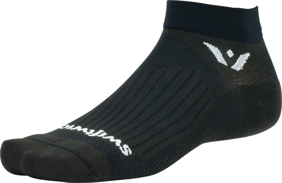 Swiftwick Aspire Ankle Socks - 1", Black, X-Large