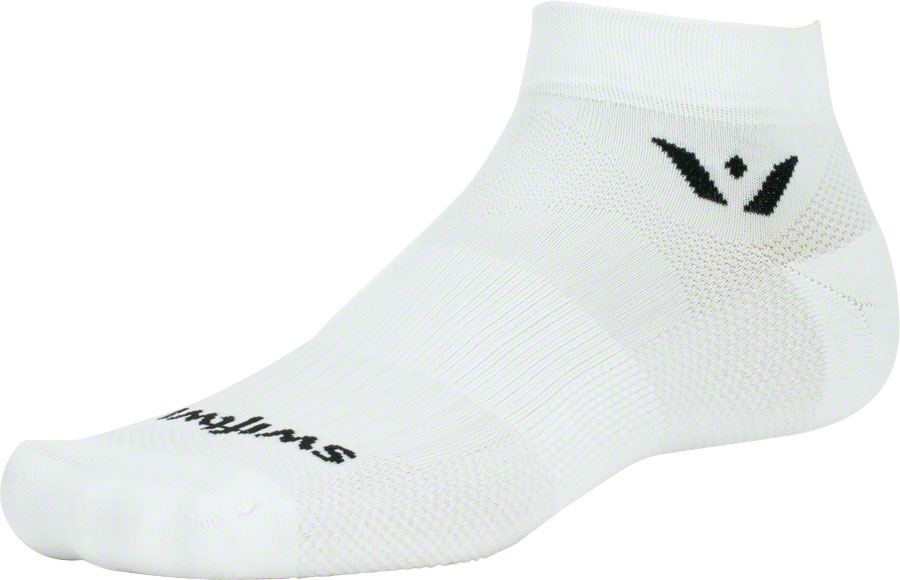 Swiftwick Aspire Ankle Socks - 1", White, Large