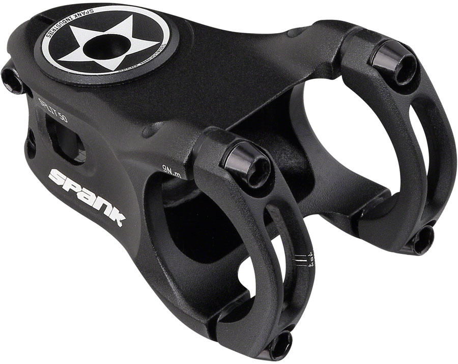 Spank SPLIT 35 Stem - 50mm, 35mm Clamp, 0 Degree, 1-1/8", Black