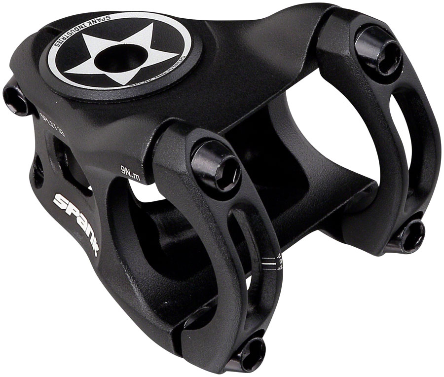 Spank Split Stem - 33mm, 31.8 Clamp, +/-0, 1 1/8", Aluminum, Black