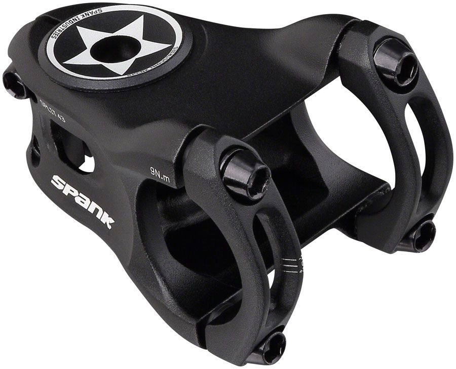 Spank Split Stem - 43mm, 31.8 Clamp, +/-0, 1 1/8", Aluminum, Black