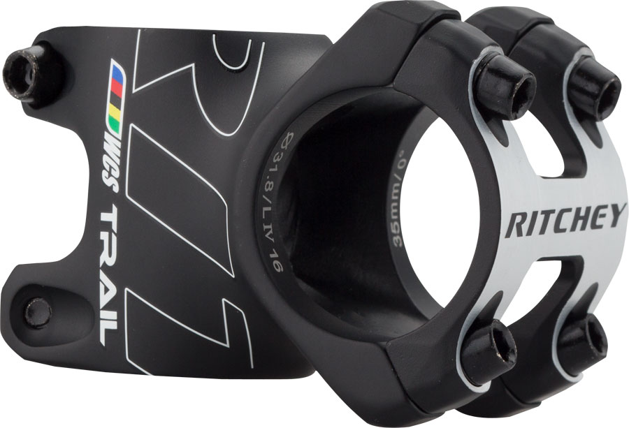 Ritchey WCS Trail Stem - 35mm, 31.8 Clamp, +/-0, 1 1/8", Aluminum, Blatte 