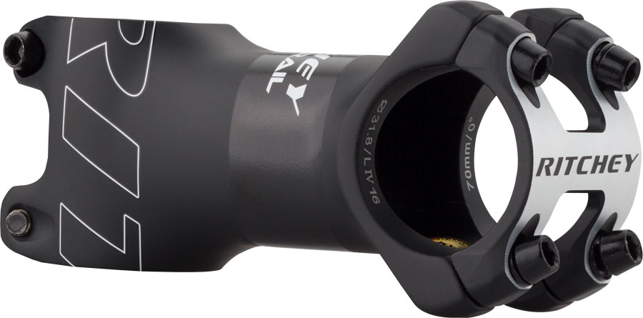 Ritchey WCS Trail Stem - 70mm, 31.8 Clamp, +/-0, 1 1/8", Aluminum, Blatte 