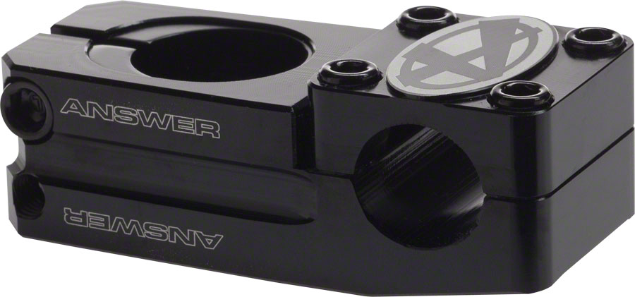 Answer BMX Dual Length Pro Stem, 45mm and 52mm for 1-1/8" Steerer Tubes, Black