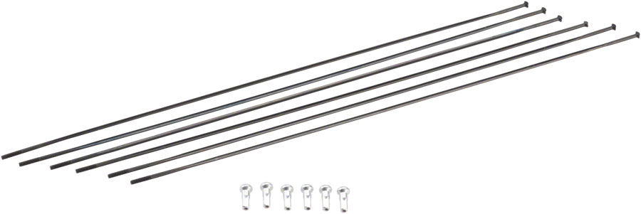 DT Swiss PR1400 DiCut 21 DB Spoke Kit: Front & Rear, Black 