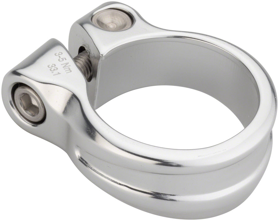 All-City Shot Collar Seatpost Clamp - 31.8mm, Silver